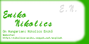 eniko nikolics business card