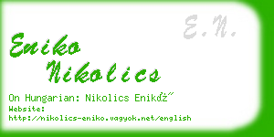 eniko nikolics business card